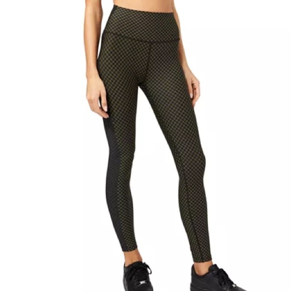 Splits59 Checkered Colorblocked Leggings - Picture 1 of 4